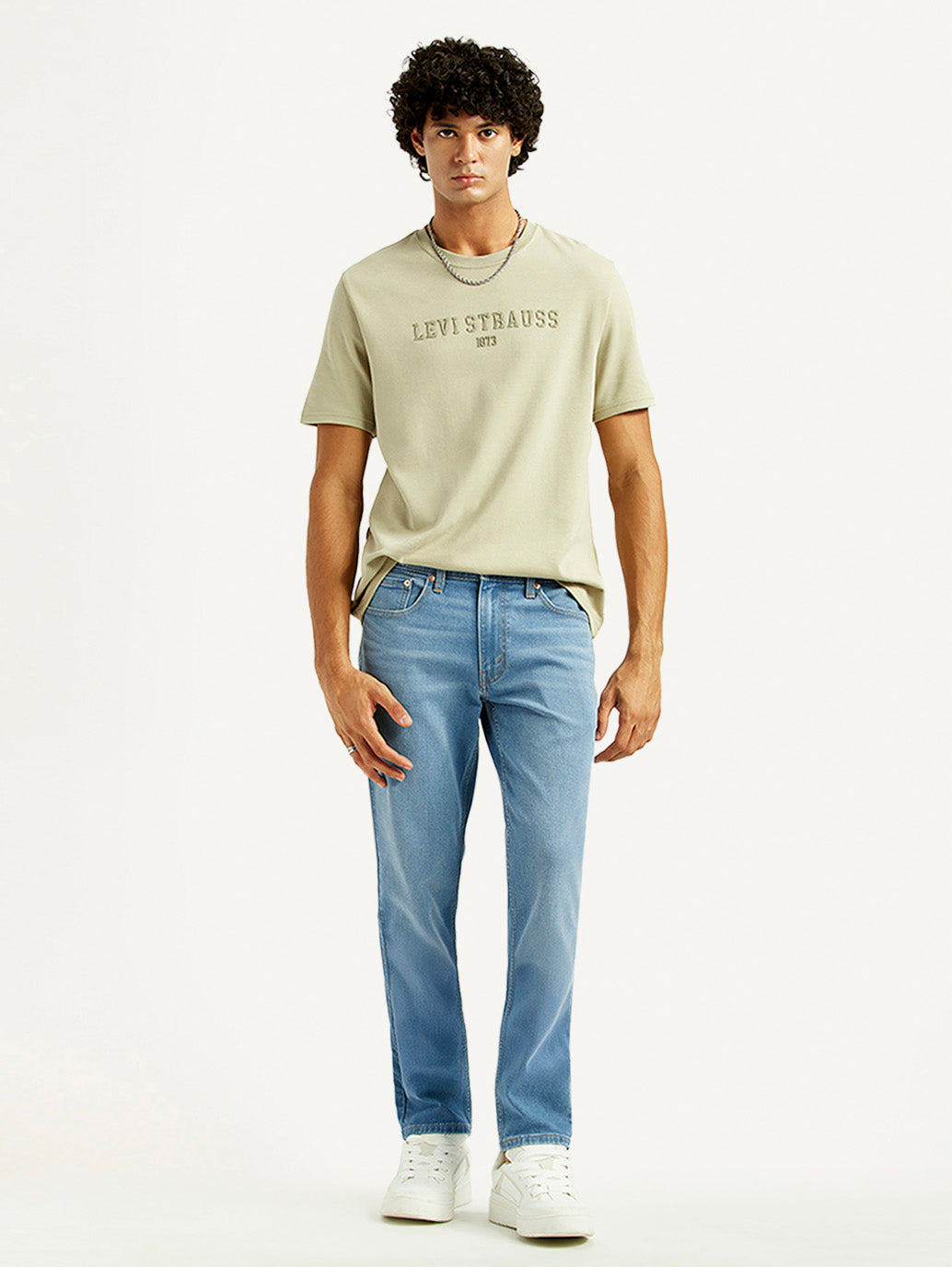 Men's 511 Mid Indigo Slim Fit Mid Rise Jeans - Styleshot View