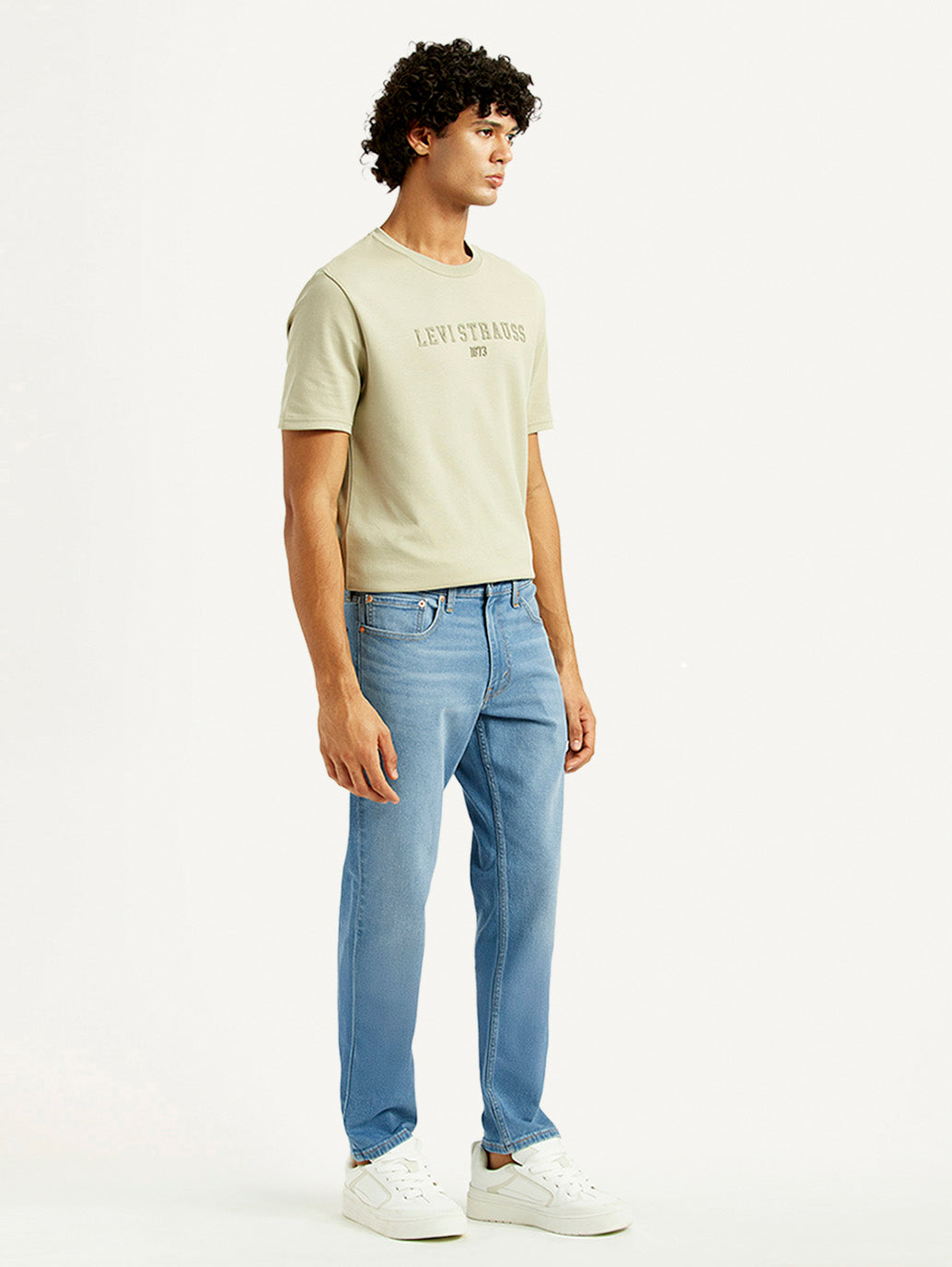 Men's 511 Mid Indigo Slim Fit Mid Rise Jeans - Side View