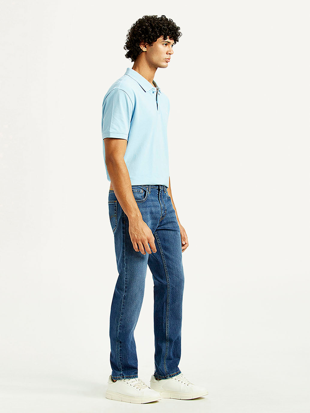 Men's 511 Med Indigo Slim Fit Mid Rise Jeans - Side View