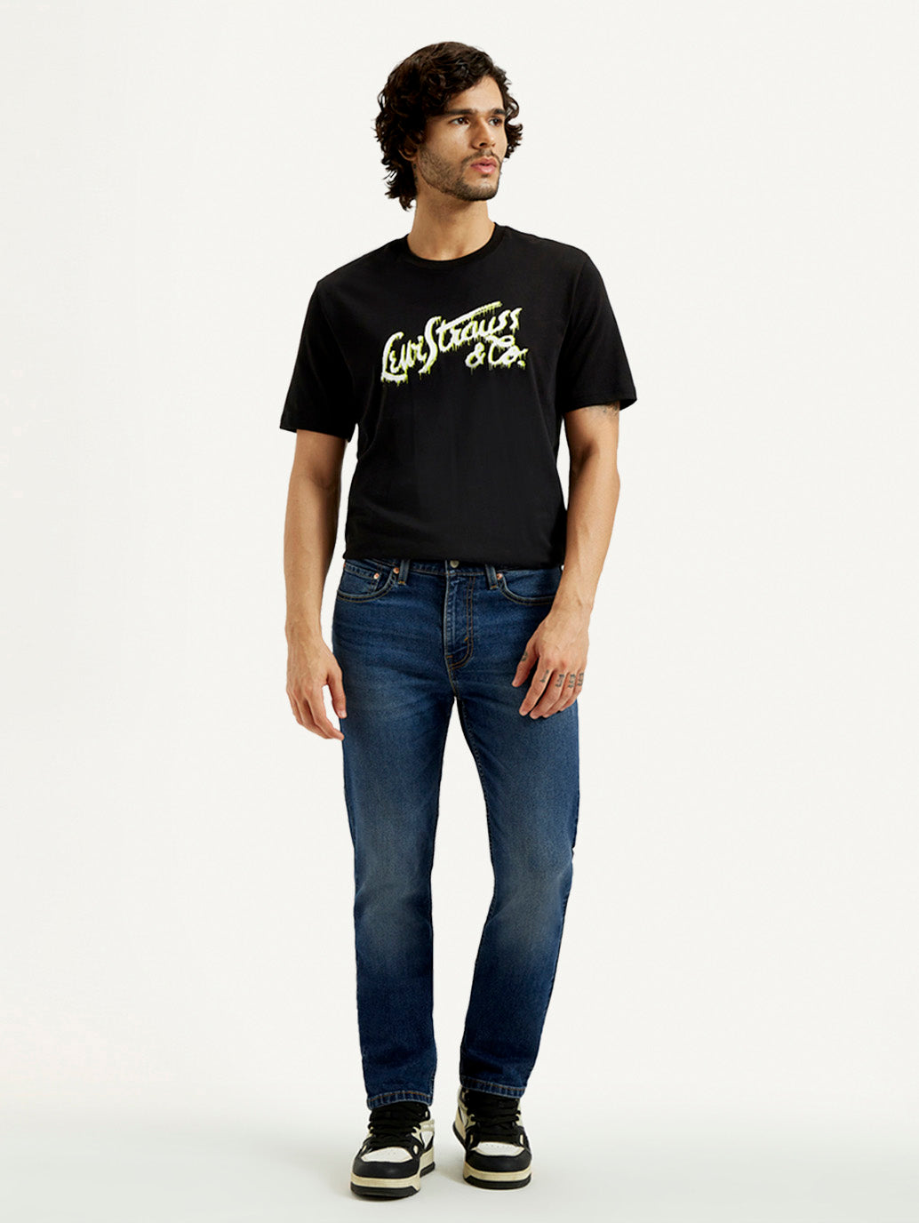 Men's 511 Dark Indigo Slim Fit Mid Rise Jeans - Front View