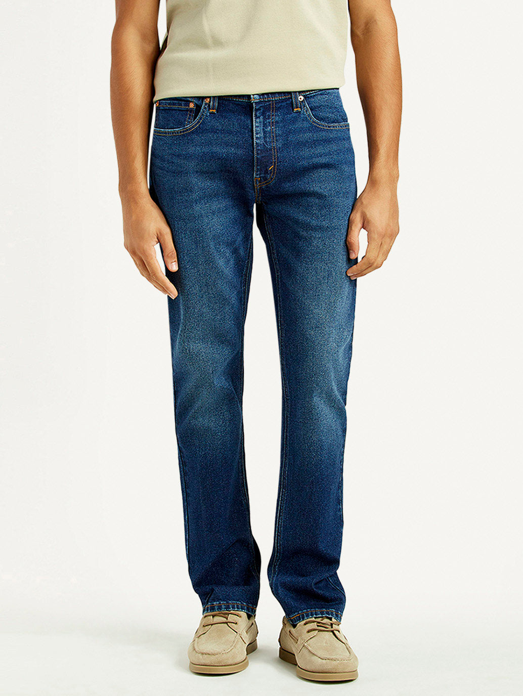 Men's 511 Dark Indigo Slim Fit Mid Rise Jeans - Front View