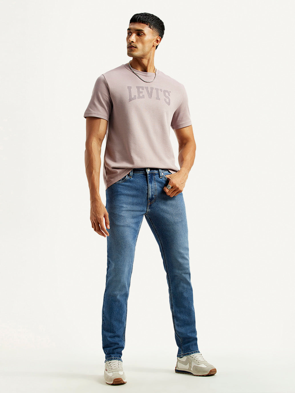 Men's 511 Med Indigo Slim Fit Mid Rise Jeans - Styleshot View