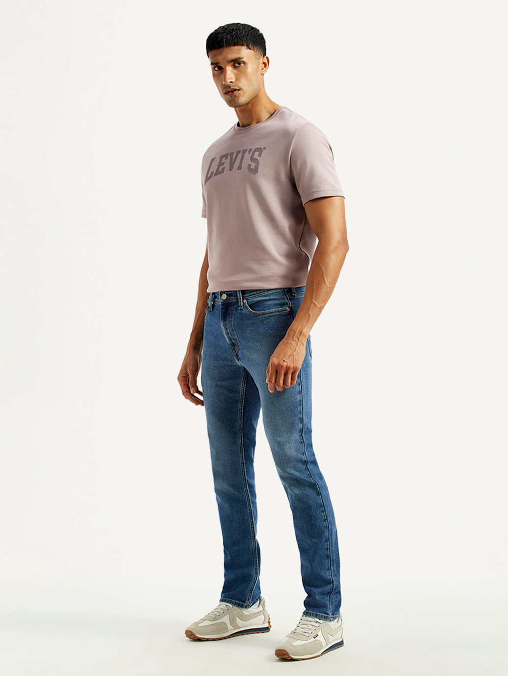 Men's 511 Med Indigo Slim Fit Mid Rise Jeans - Side View