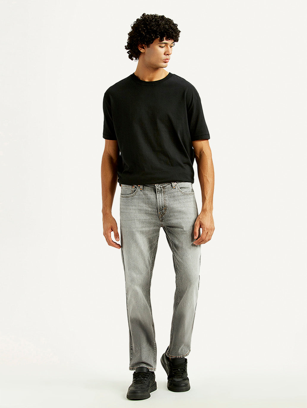 Men's 511 Light Grey Slim Fit Mid Rise Jeans - Front View