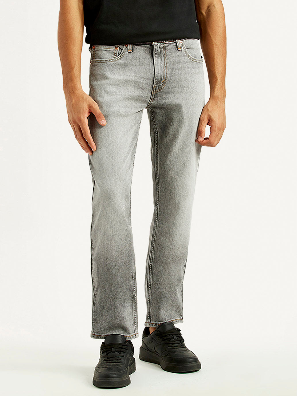 Men's 511 Light Grey Slim Fit Mid Rise Jeans - Front View