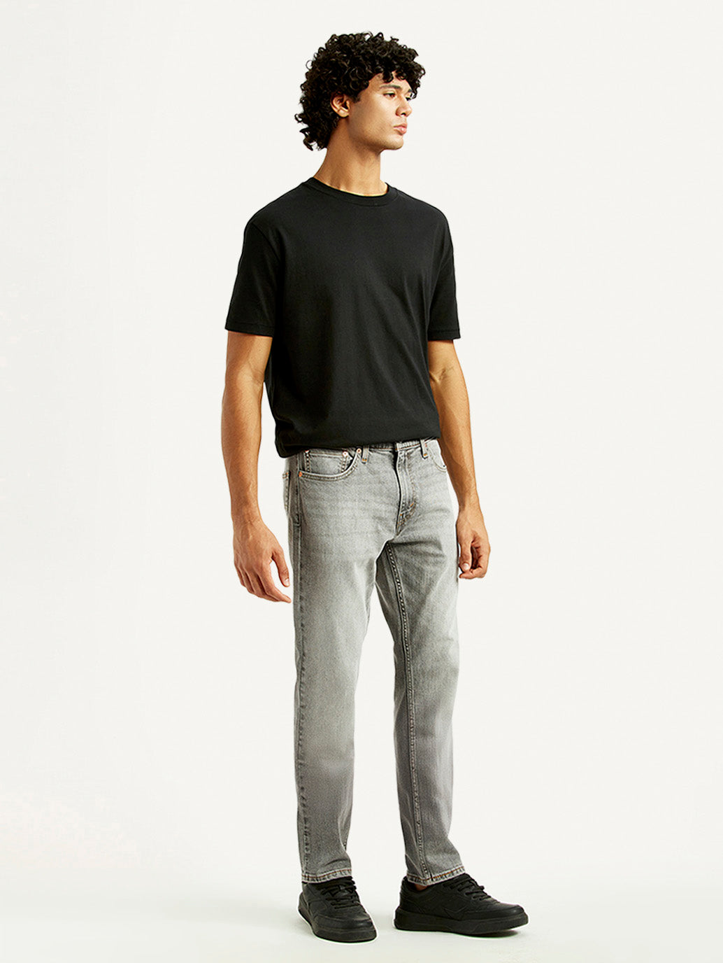 Men's 511 Light Grey Slim Fit Mid Rise Jeans - Side View