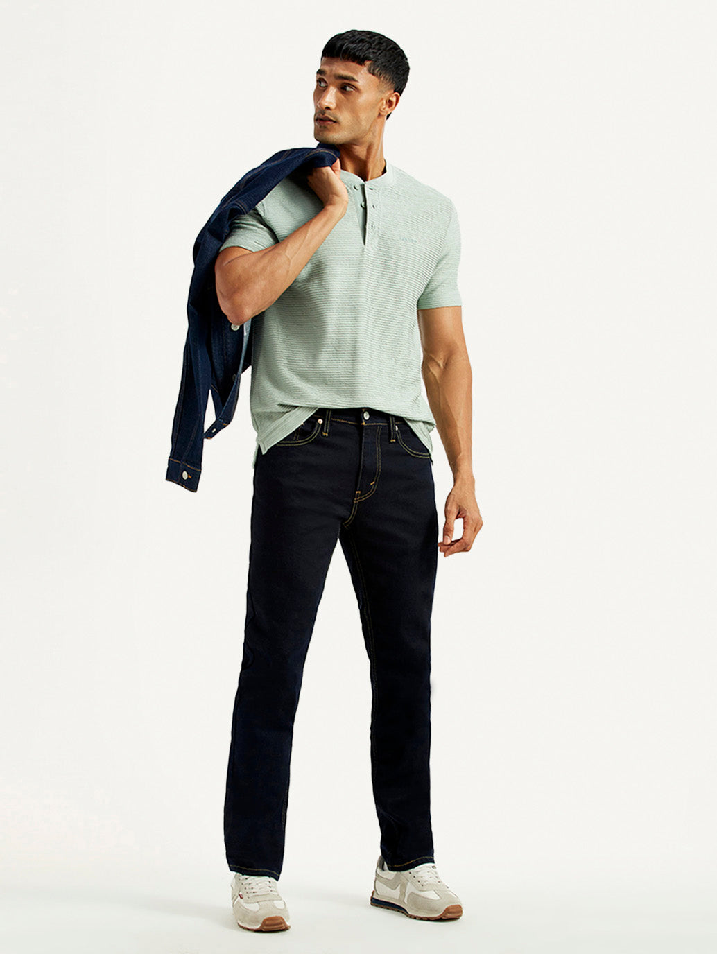 Men's 511 Dark Indigo Slim Fit Mid Rise Jeans - Styleshot View