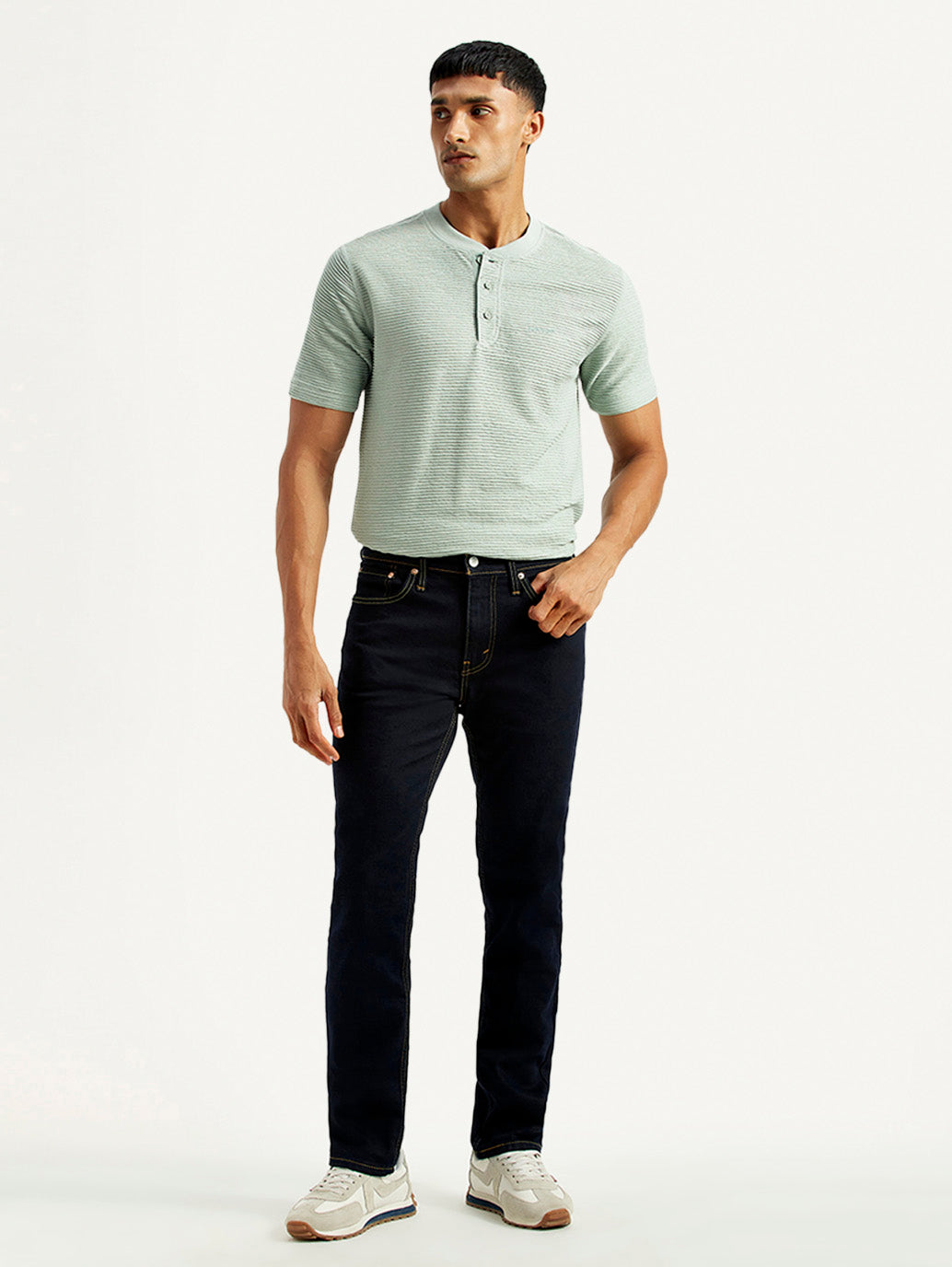 Men's 511 Dark Indigo Slim Fit Mid Rise Jeans - Front View