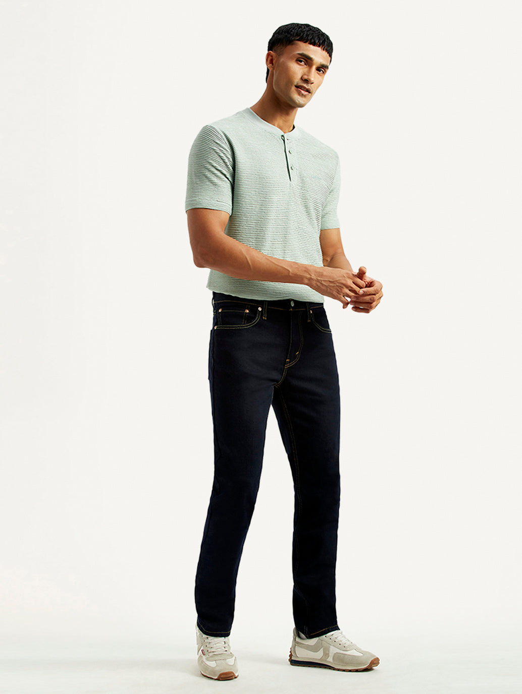 Men's 511 Dark Indigo Slim Fit Mid Rise Jeans - Side View