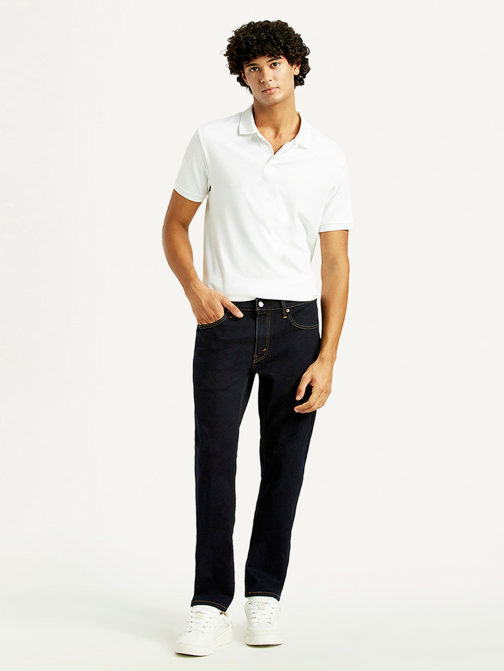 Men's 511 Dark Indigo Slim Fit Mid Rise Jeans - Front View