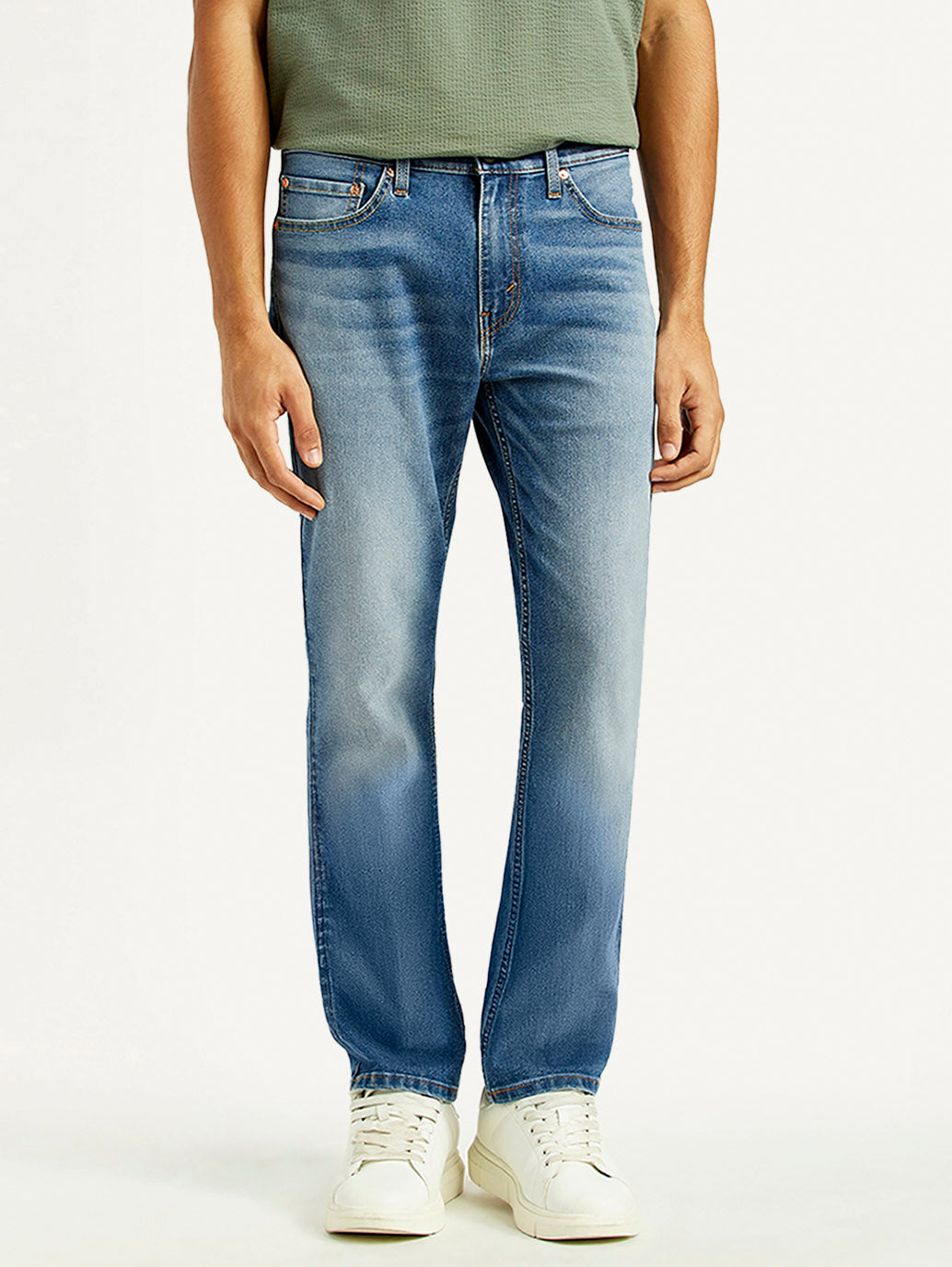 Men's 511 Med Indigo Slim Fit Mid Rise Jeans - Front View
