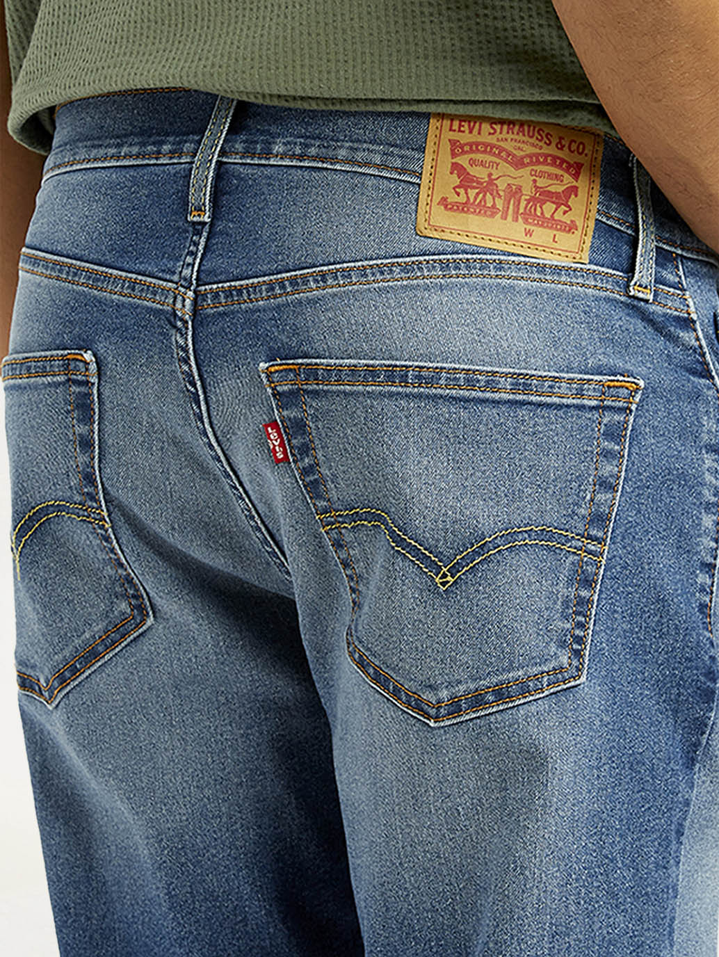Men's 511 Med Indigo Slim Fit Mid Rise Jeans - Detail View