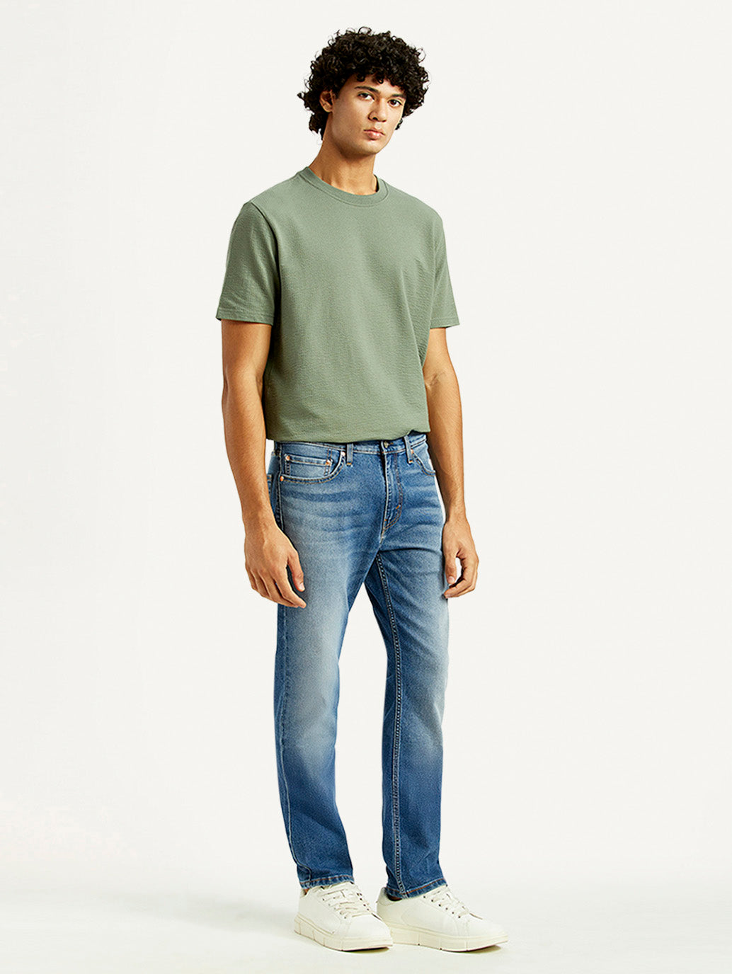 Men's 511 Med Indigo Slim Fit Mid Rise Jeans - Side View