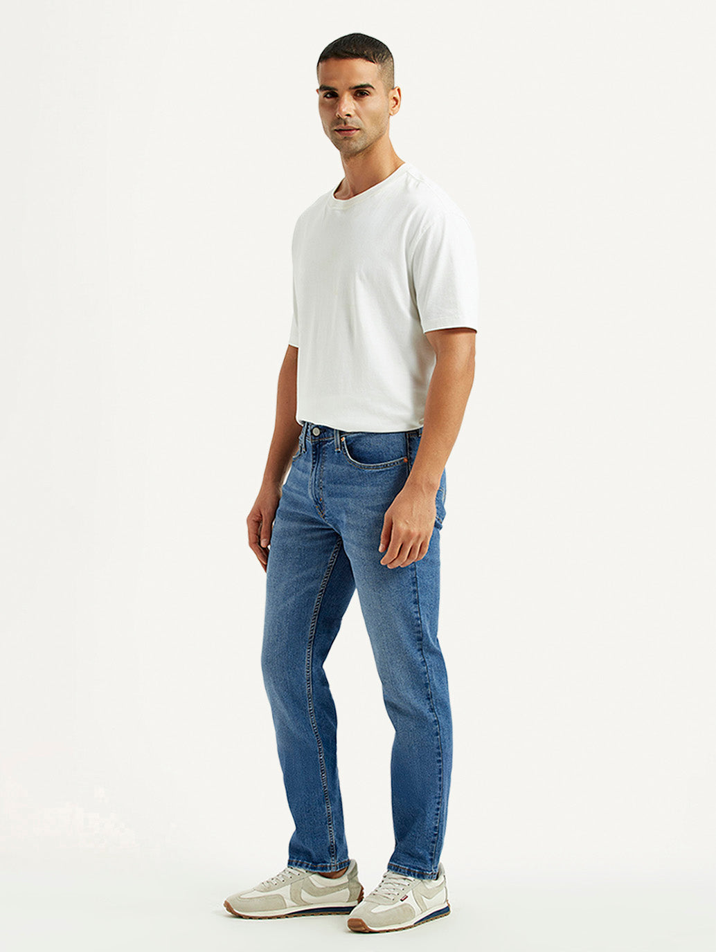 Men's 511 Med Indigo Slim Fit Mid Rise Jeans - Side View