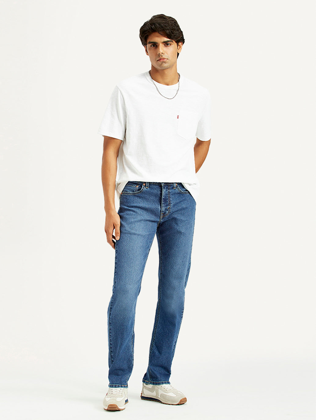 Men's 511 Med Indigo Slim Fit Mid Rise Jeans - Styleshot View