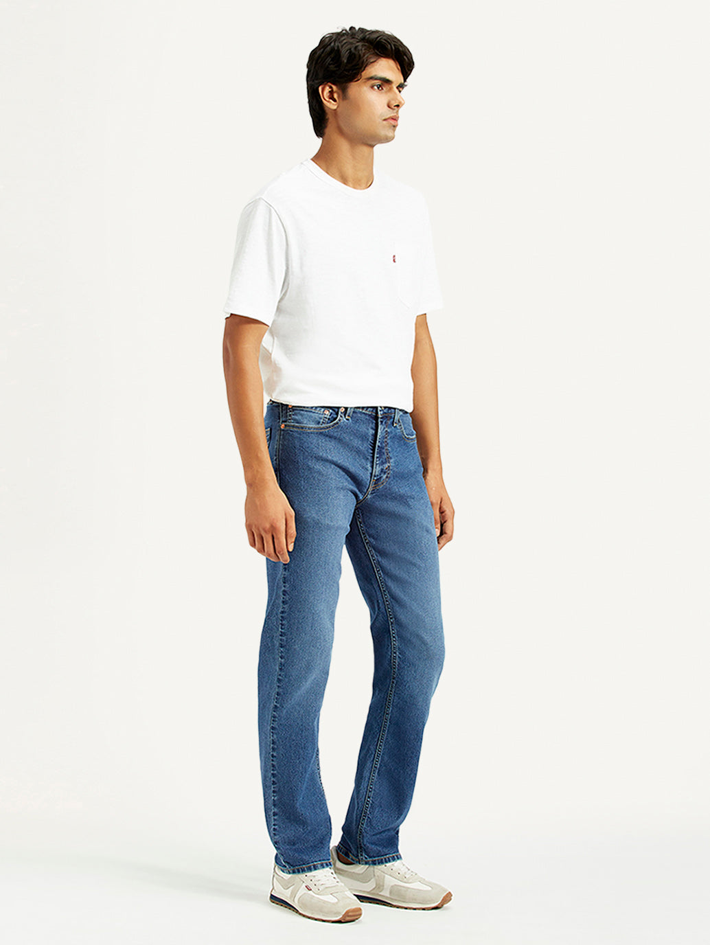 Men's 511 Med Indigo Slim Fit Mid Rise Jeans - Side View