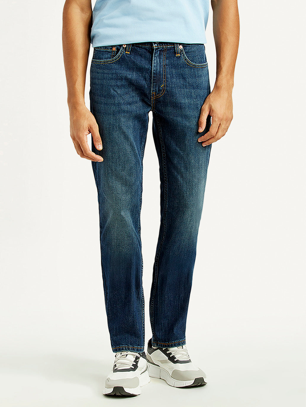 Men's 511 Dark Indigo Slim Fit Mid Rise Jeans - Front View