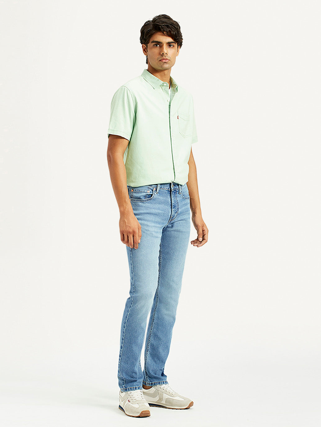 Men's 511 Med Indigo Slim Fit Mid Rise Jeans - Side View