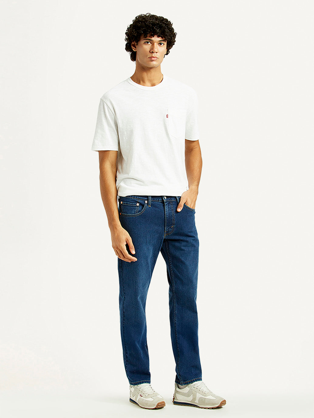 Men's 511 Dark Indigo Slim Fit Mid Rise Jeans - Side View