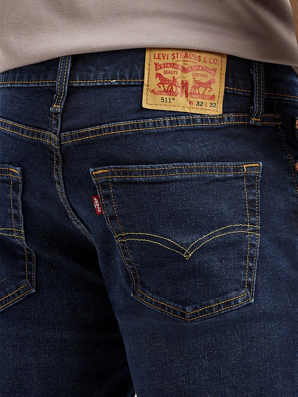 Men's 511 Dark Indigo Slim Fit Mid Rise Jeans - Main Image