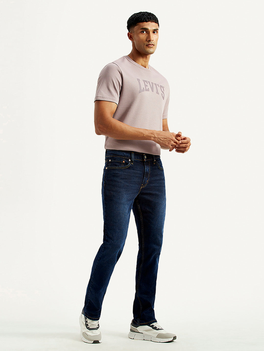 Men's 511 Dark Indigo Slim Fit Mid Rise Jeans - Side View
