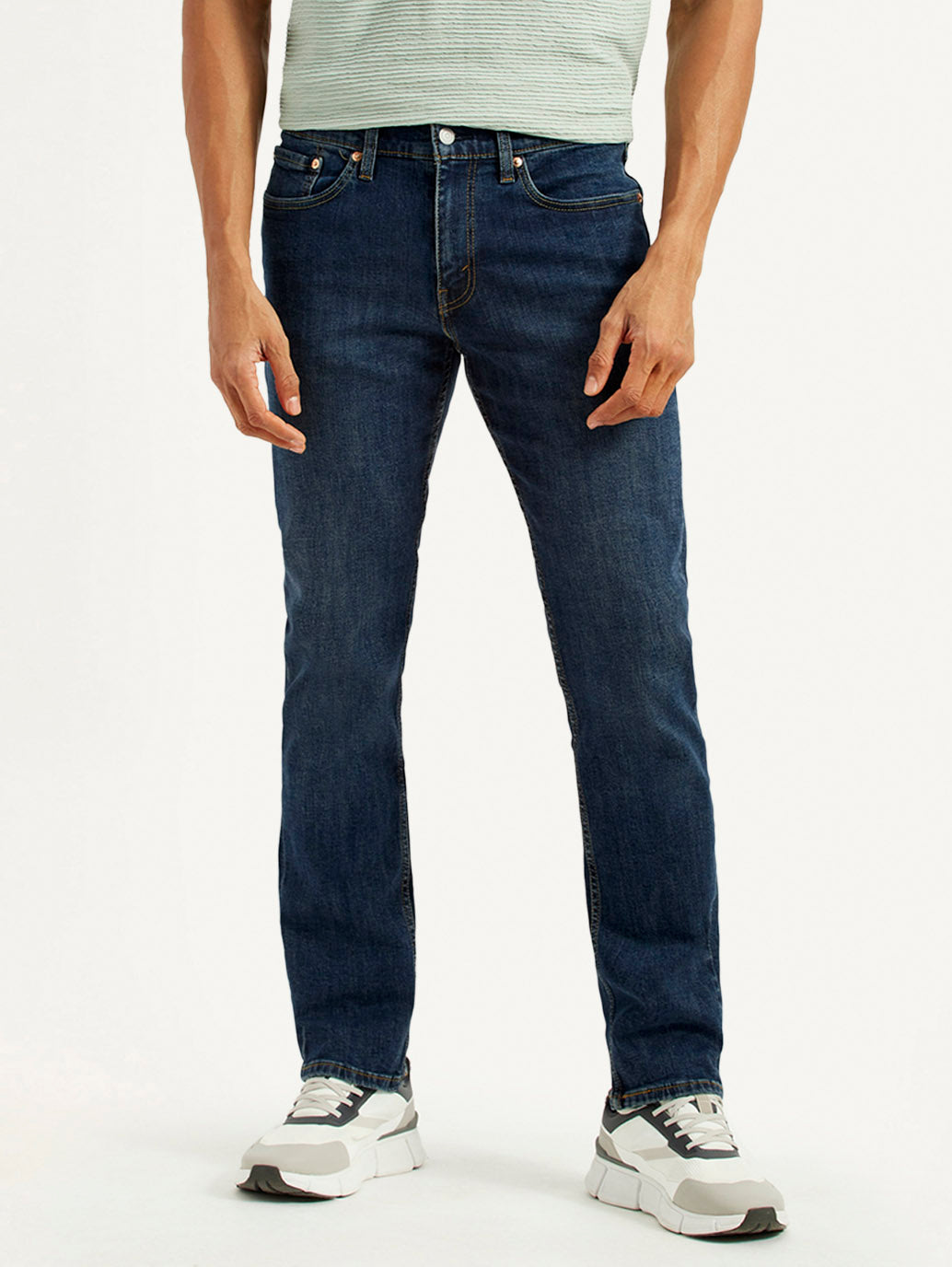 Men's 511 Dark Indigo Slim Fit Mid Rise Jeans - Front View