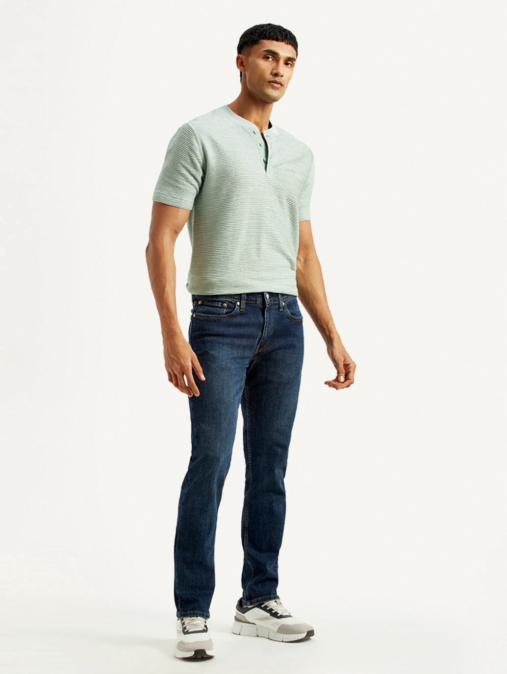 Men's 511 Dark Indigo Slim Fit Mid Rise Jeans - Side View