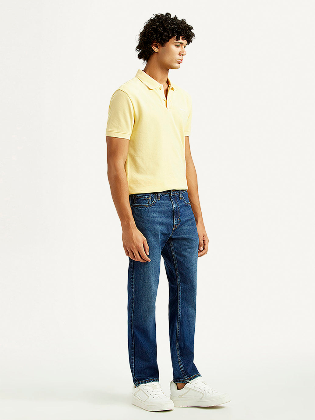 Men's 511 Dark Indigo Slim Fit Mid Rise Jeans - Side View