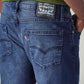 Men's 511 Dark Blue Slim Fit Mid Rise Jeans - Detail View
