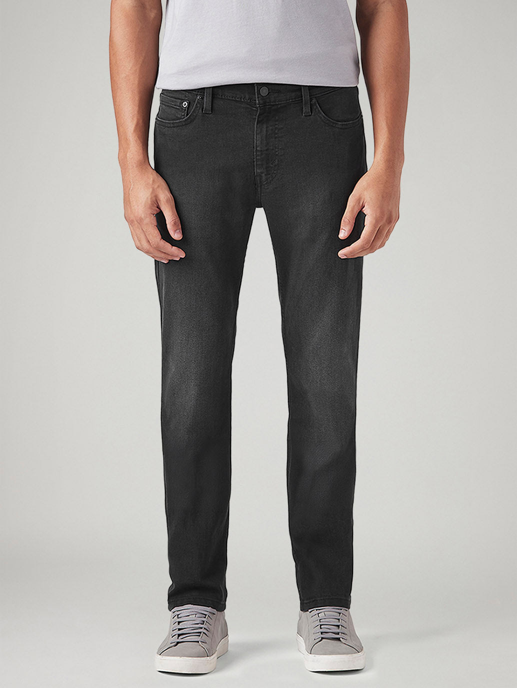 Men's 511 Charcoal Grey Slim Fit Mid Rise Jeans - Front View