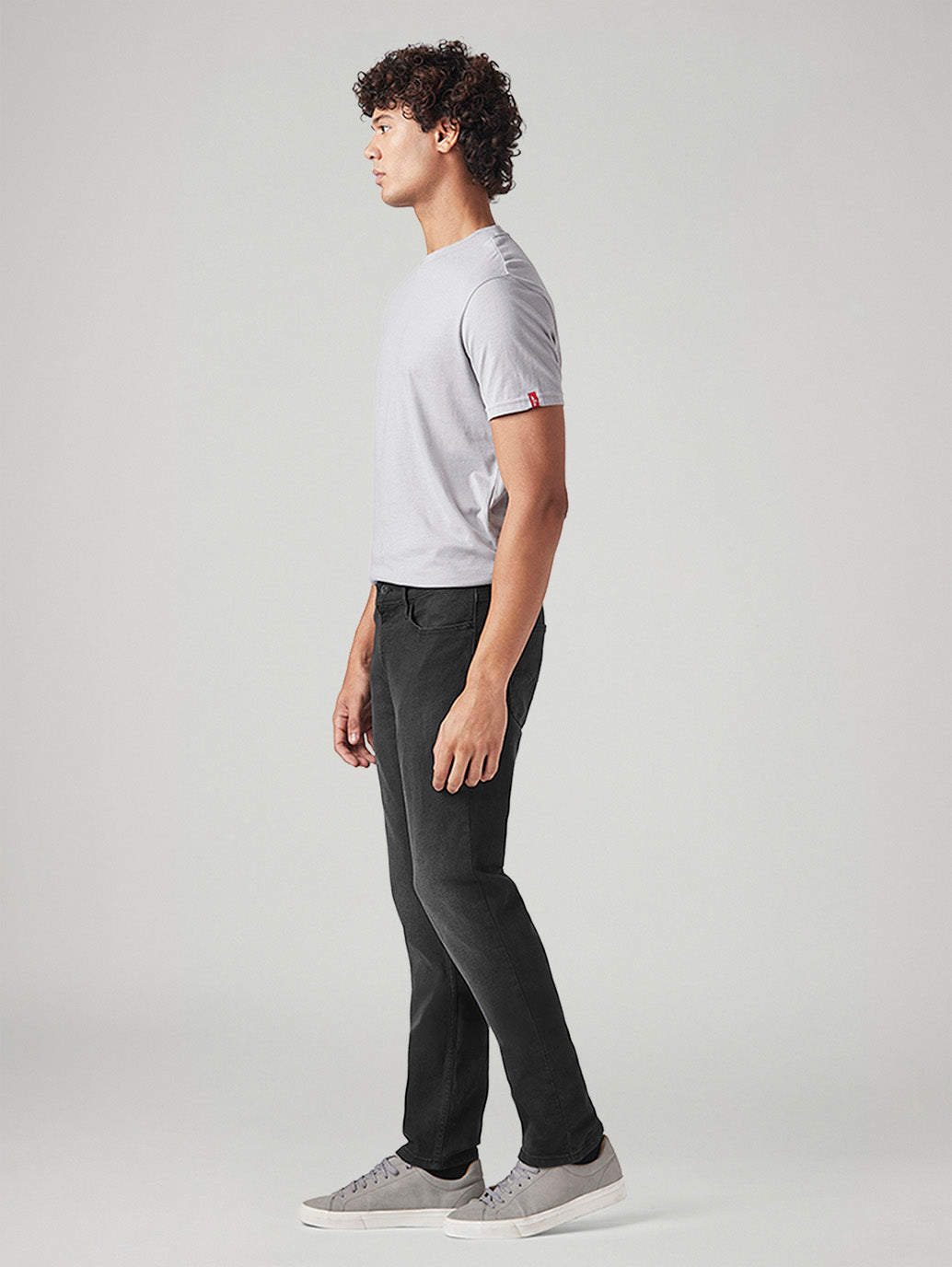 Men's 511 Charcoal Grey Slim Fit Mid Rise Jeans - Side View