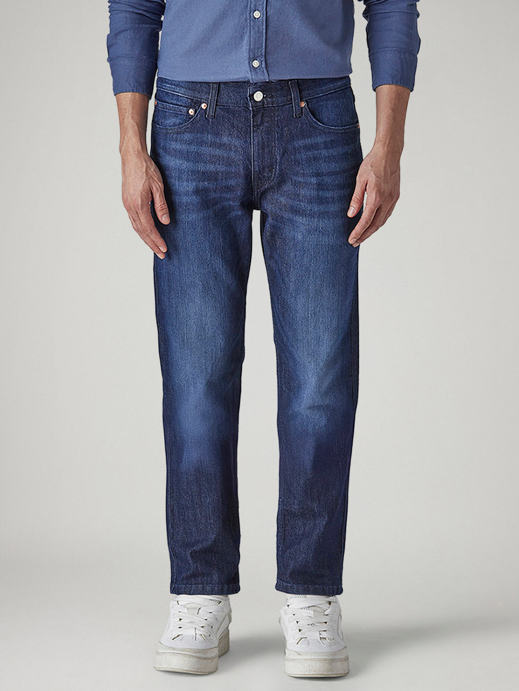 Men's 511 Blue Slim Fit Mid Rise Jeans - Front View