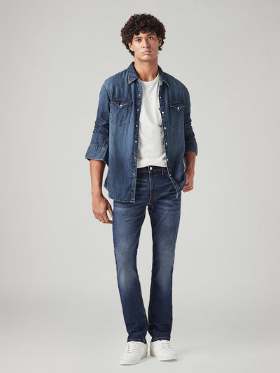 levi's Men's 511 Med Indigo Slim Fit Mid Rise Tinted Jeans-picture-28