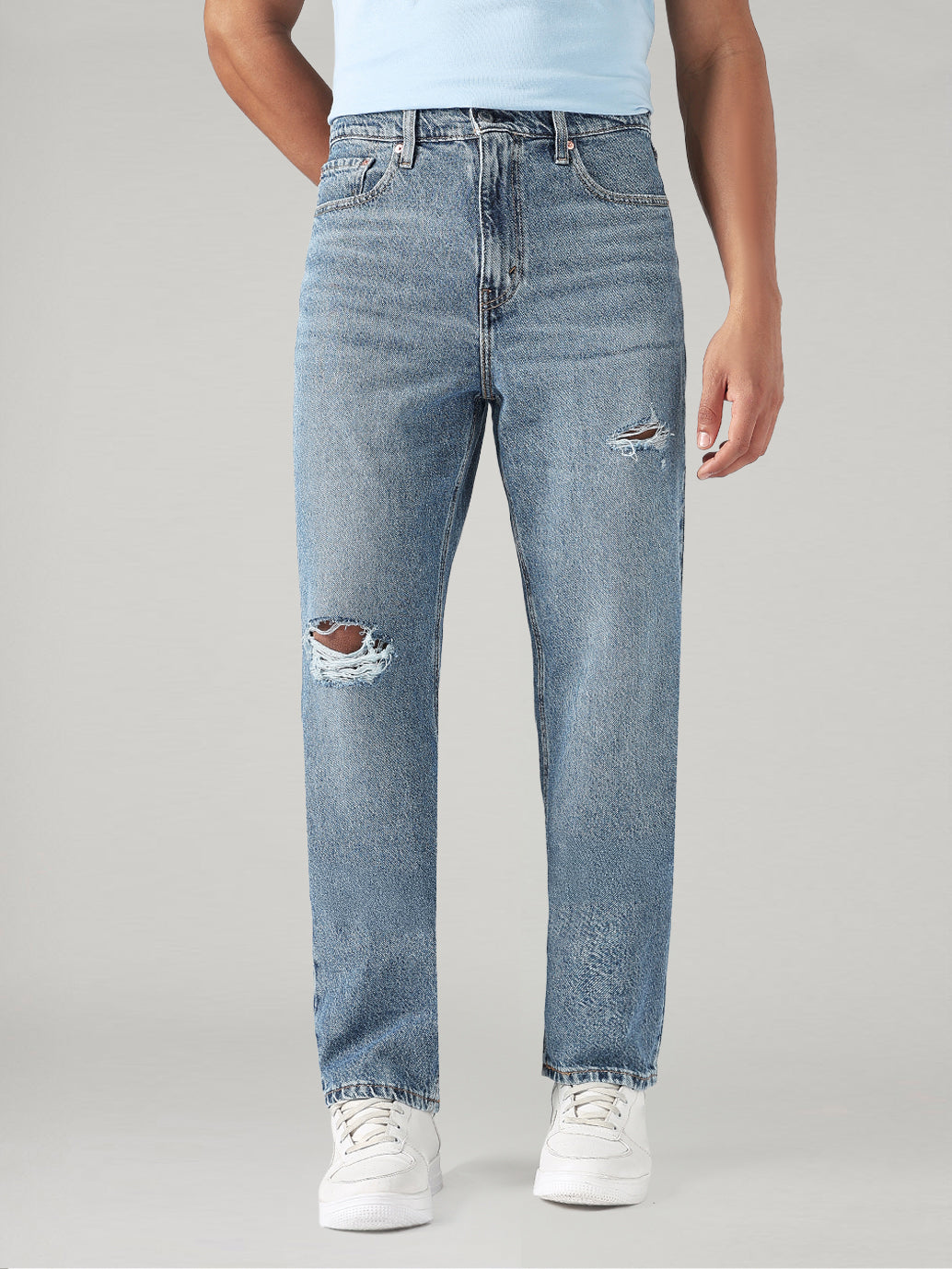 Men's 511 Blue Slim Fit Mid Rise Jeans - Front View
