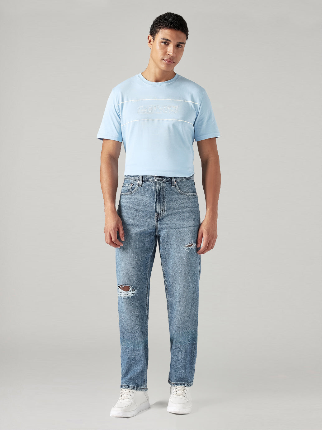 Men's 511 Blue Slim Fit Mid Rise Jeans - Front View