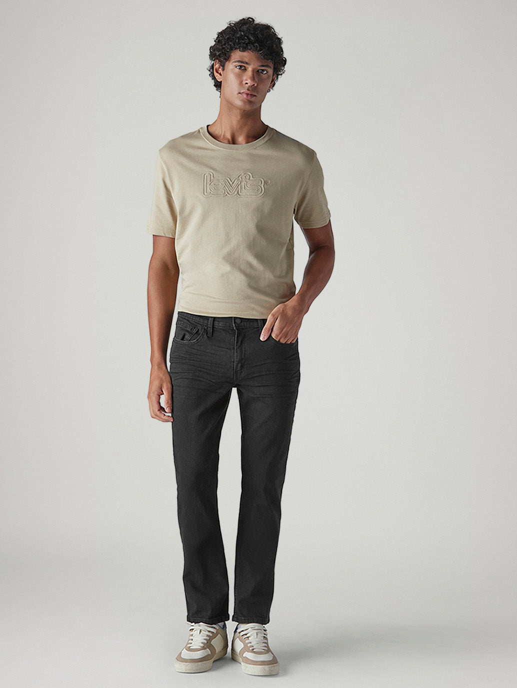 Men's 511 Charcoal Grey Slim Fit Mid Rise Jeans - Front View