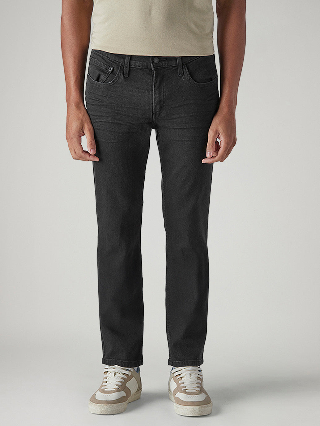 Men's 511 Charcoal Grey Slim Fit Mid Rise Jeans - Front View