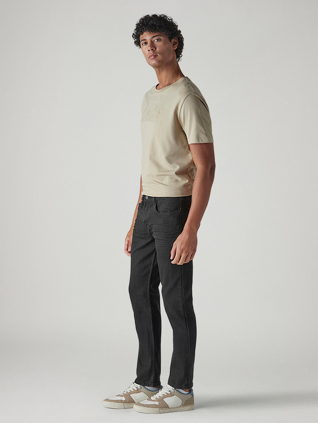 Men's 511 Charcoal Grey Slim Fit Mid Rise Jeans - Side View