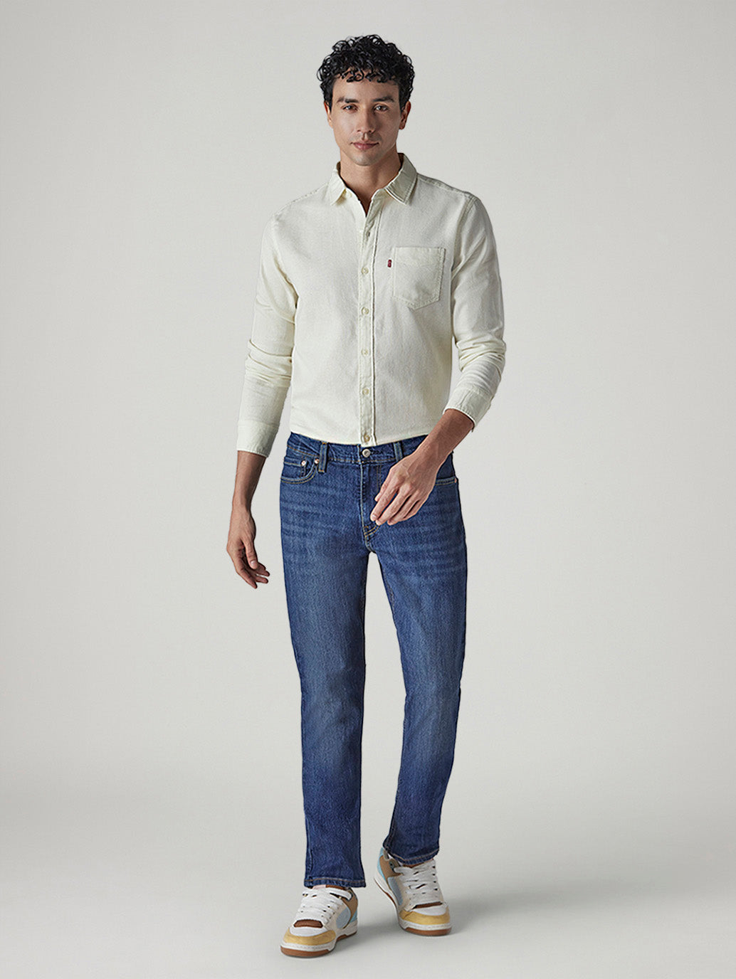 Men's 511 Blue Slim Fit Mid Rise Jeans - Front View