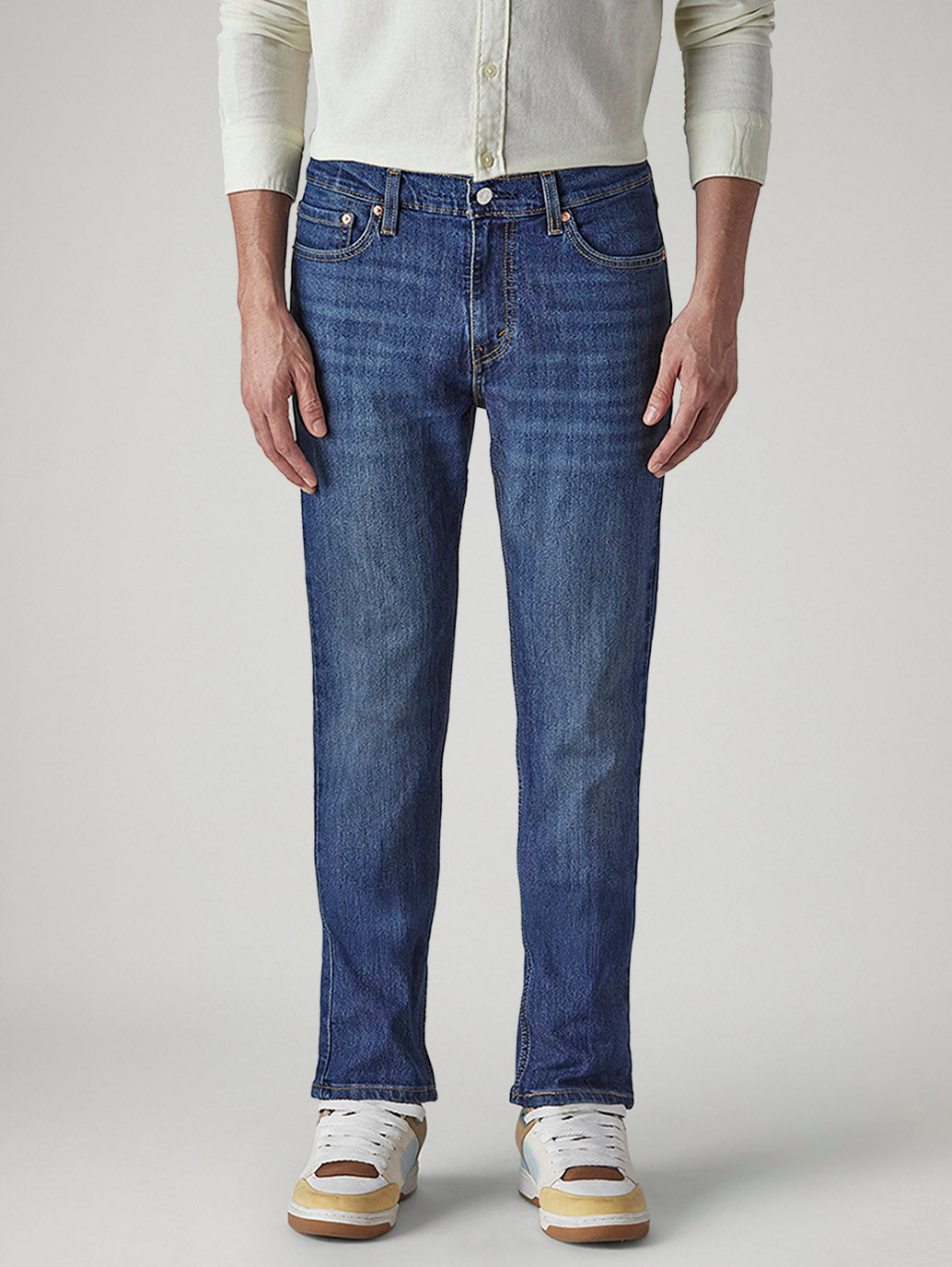 Men's 511 Blue Slim Fit Mid Rise Jeans - Front View