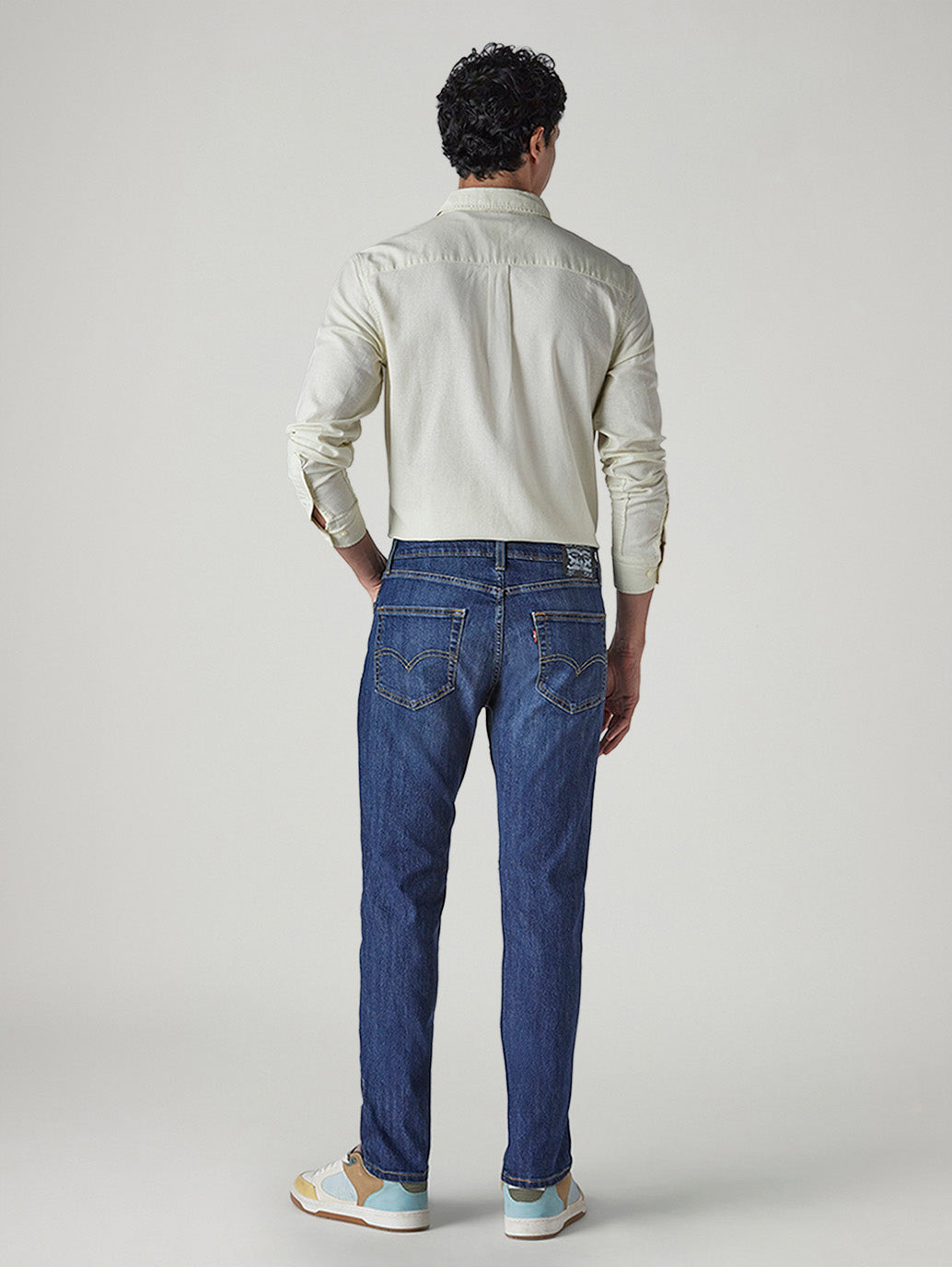 Men's 511 Blue Slim Fit Mid Rise Jeans - Back View