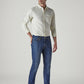 Men's 511 Blue Slim Fit Mid Rise Jeans - Side View