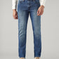 Men's 511 Dark Blue Slim Fit Mid Rise Jeans - Front View