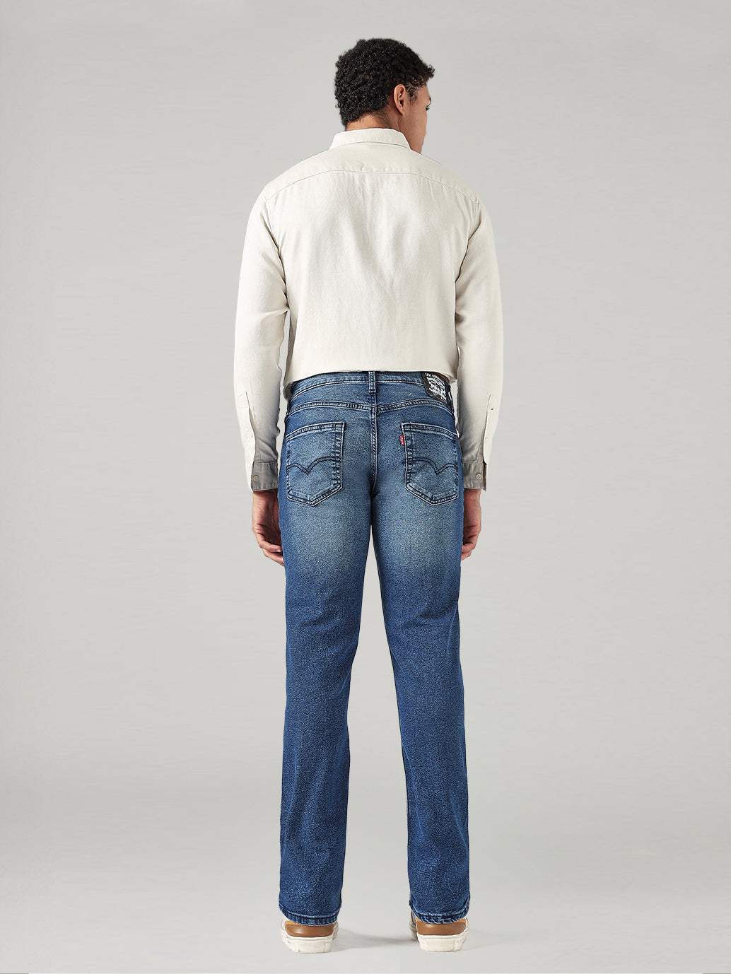 Men's 511 Dark Blue Slim Fit Mid Rise Jeans - Back View