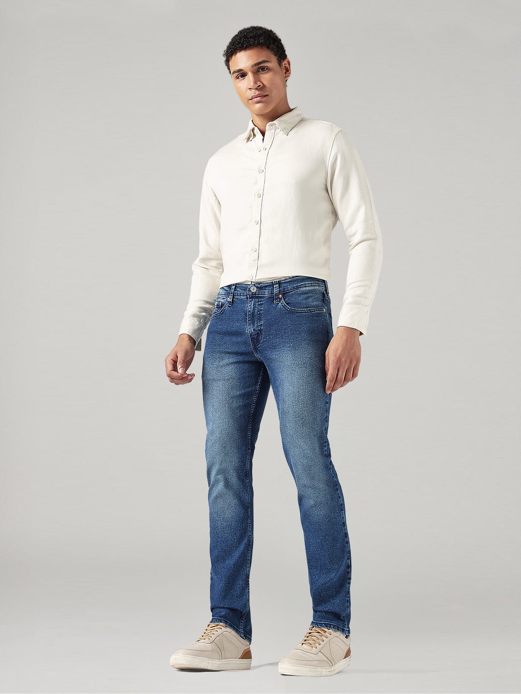 Men's 511 Dark Blue Slim Fit Mid Rise Jeans