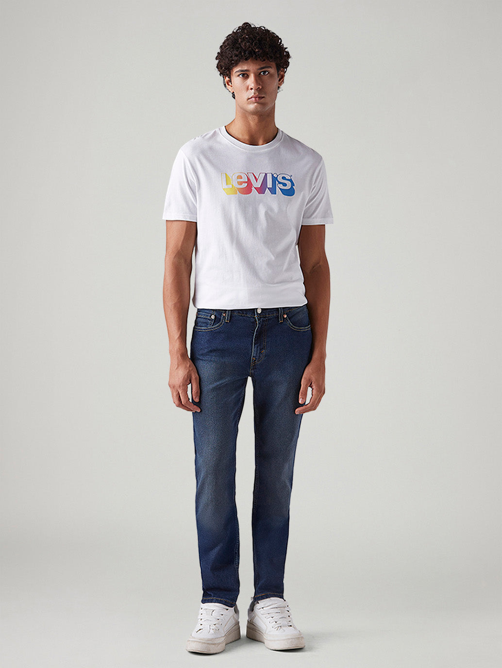 Men's 511 Dark Blue Slim Fit Mid Rise Tinted Jeans - Front View