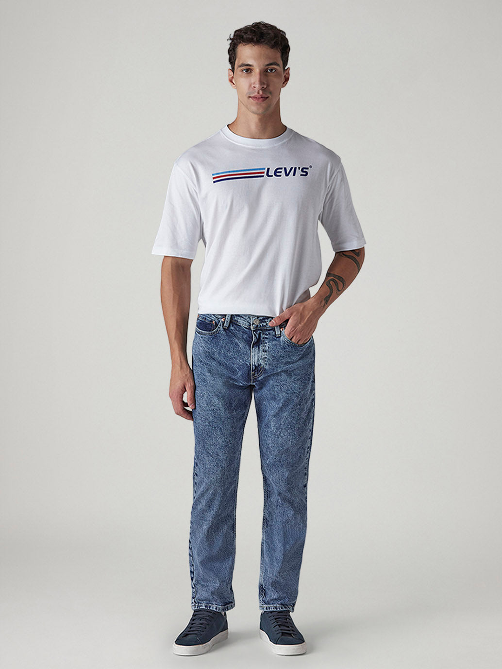 Men's 511 Blue Slim Fit Mid Rise Jeans - 20 View