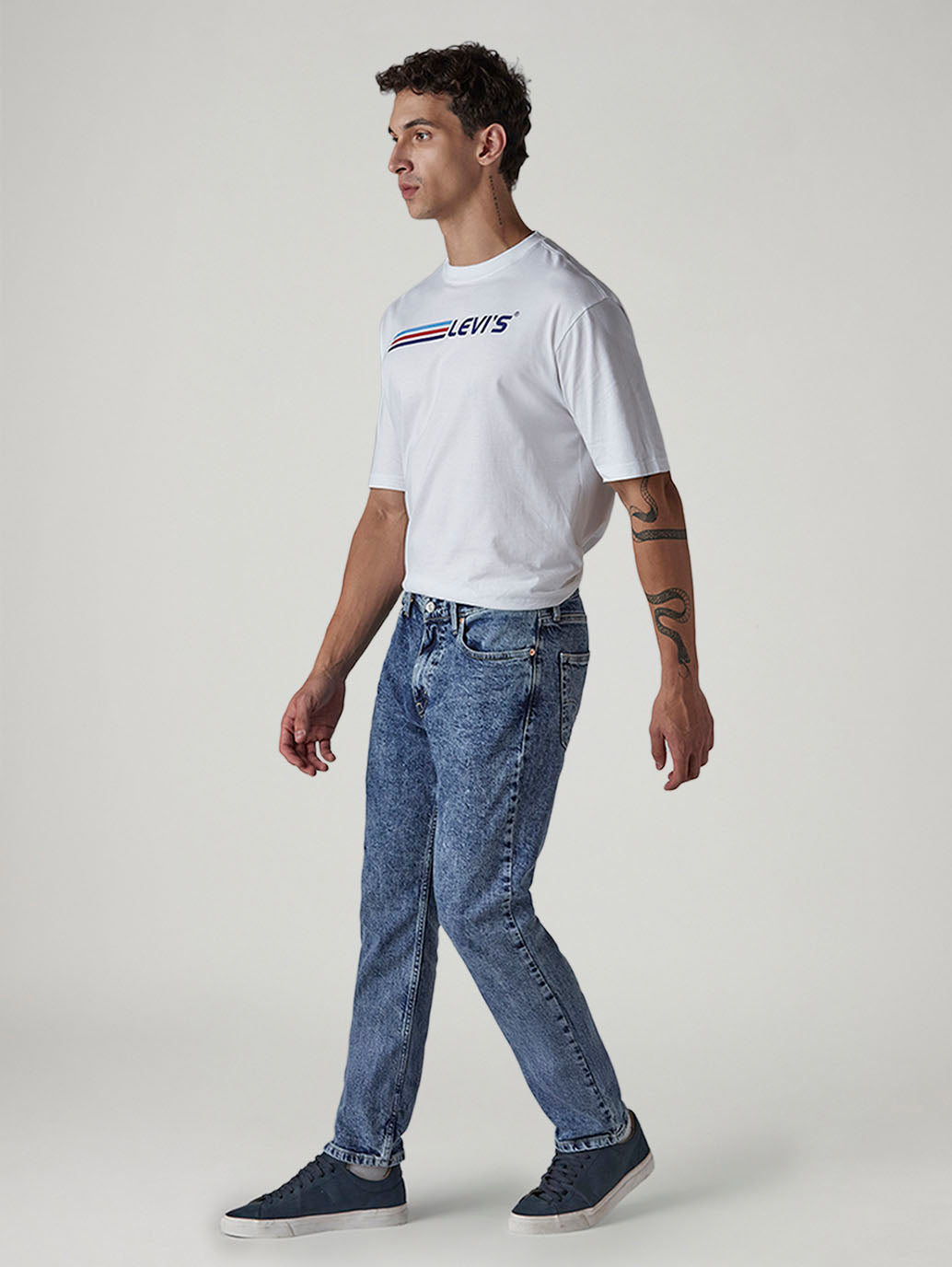 Men's 511 Blue Slim Fit Mid Rise Jeans - 20 View