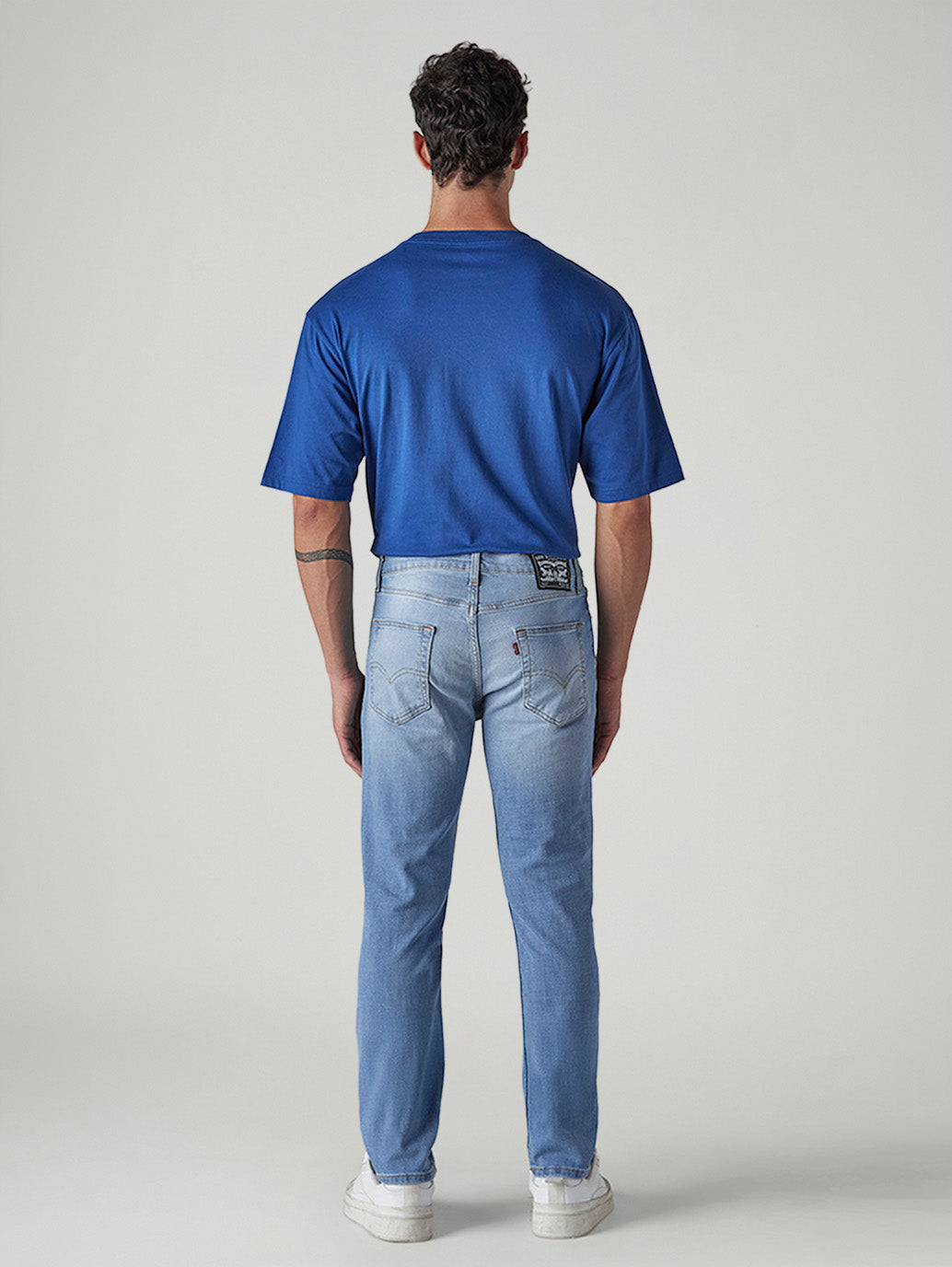 Men's 511 Light Blue Slim Fit Mid Rise Jeans - Back View