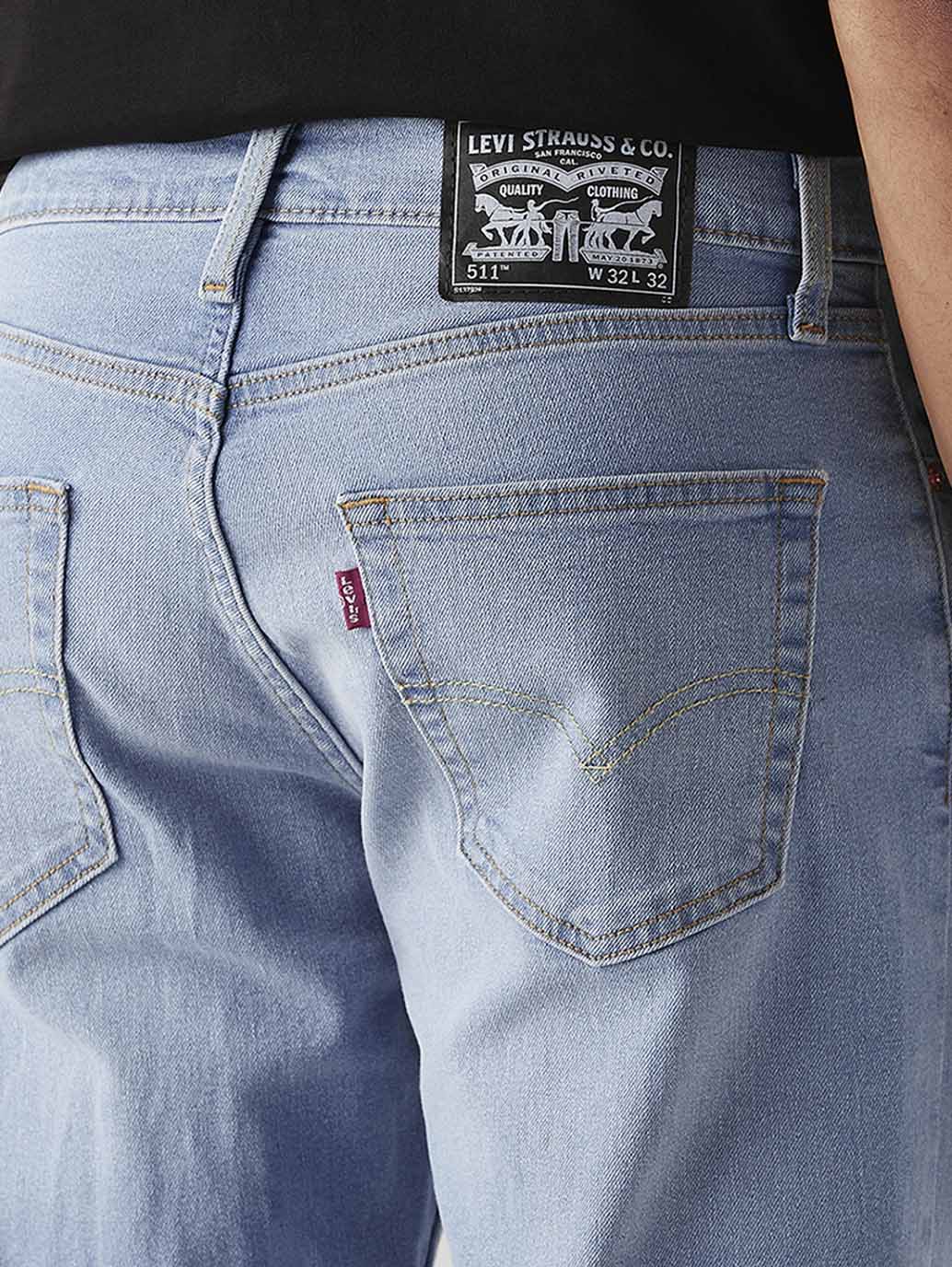 Men's 511 Light Indigo Slim Fit Mid Rise Jeans - Detail View